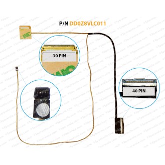 Display Cable For Acer Aspire E5-475, E5-475G, E5-575, E5-575G, DD0Z8VLC001, DD0Z8VLC011, DD0Z8VLC012, 50.GCWN7.001 LCD LED LVDS Flex Video Screen Cable