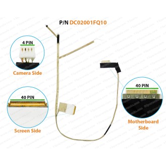 Display Cable For Lenovo Edge E430, E430C, E435, IBM 04W4166, DC02001FQ00, DC02001FQ10 LCD LED LVDS Flex Video Screen Cable