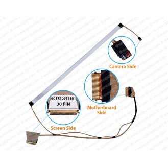 Display Cable For HP 14-CF, 14-DK, 14-DF, 14S-CR, 14S-DF, 14S-DK, 240-G8, 245-G8, 340-G5, 340-G7, 348-G5, 348-G7, 6017B0975301 LCD LED LVDS Flex Video Screen Cable