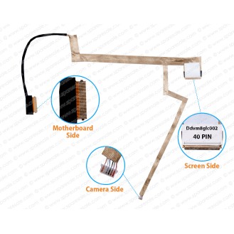 Display Cable For Dell Vostro 1014, 1018, 1088, PP38L, VM8G, 0X3J2H, DDVM8GLC002 LCD LED LVDS Flex Video Screen Cable