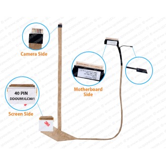 Display Cable For Dell Inspiron 1464 Series, ON9D58, DDOUM3LC001 LCD LED LVDS Flex Video Screen Cable