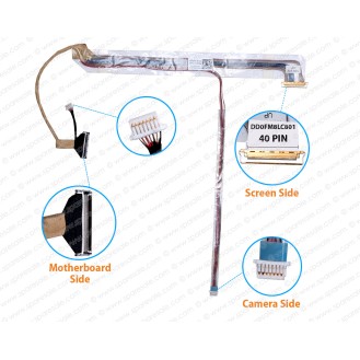 Display Cable For Dell Studio 15-1555, 15-1557, 15-1558, PP39L, 0W439J, DD0FM8LC801, DD0FM8LC803, DD0FM8LC800 LCD LED LVDS Flex Video Screen Cable