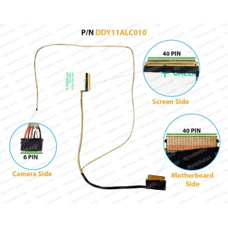 Display Cable For HP Pavilion 14-V, 14V, 14-V014TX, 14-V000, DDY11ALC010, DDY11ALC030, 763566-001 LCD LED LVDS Flex Video Screen Cable ( Touch Cable )