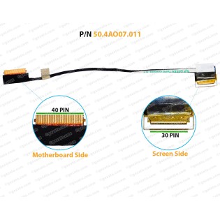 Display Cable For Lenovo ThinkPad T550, W550S, T560, P50S, T570, P51S, 00NY455 50.4AO07.011, 50.4AO07.001 ( Non-Touch ) LCD LED LVDS Flex Video Screen Cable