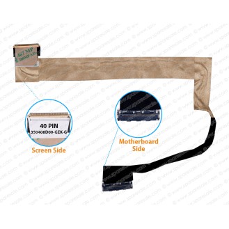 Display Cable For Dell Latitude E5520, P16G, 057XNX, 350408D00-GEK-G, 350404C00-600-G LCD LED LVDS Flex Video Screen Cable ( 40 Pin Screen Side )