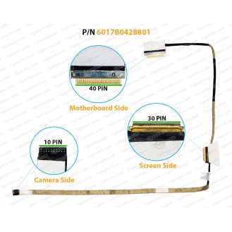 Display Cable For HP EliteBook 755-G1, 755-G2, 850-G1, 850-G2, Zbook 15U-G2, 6017B0428801 LCD LED LVDS Flex Video Screen Cable