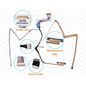 Display Cable For Dell latitude E6410, E6410-ATG, 0921VJ, DC02C000L0L NCL00 LCD LED LVDS Flex Video Screen Cable