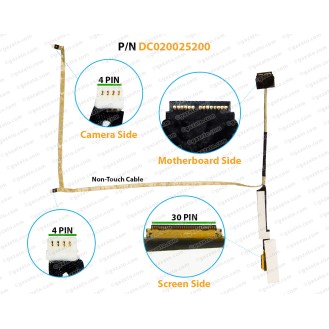 Display Cable For Lenovo IdeaPad 500-15ISK, V4000 Z51-70, Z41-70, AIWZ1, DC020025200, 5C10J23795, DC020025100 ( Non-Touch ) LCD LED LVDS Flex Video Screen Cable 