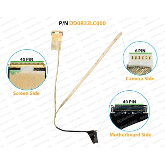 Display Cable For HP Pavilion G4-2000, G4-2100, G4-2200, G4-2300, DD0R33LC000, DD0R33LC010, DD0R33LC020, DD0R33LC050, 680547-001 LCD LED LVDS Flex Video Screen Cable