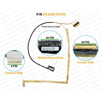 Display Cable For Dell Latitude 3550, L3550, DC02001XY00, 0DM30R, DM30R ZAL60 LCD LED LVDS Flex Video Screen Cable ( Touch Screen )