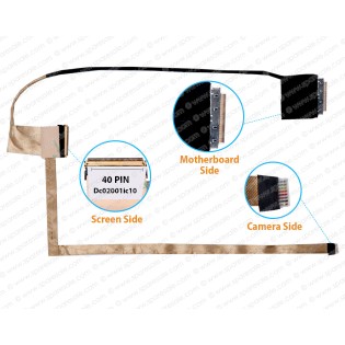 Display Cable For Dell Inspiron 15R-5520, 15R-5525, 15R-7520, 15-5520, 15-5525, 15-7520, DC02001IC10, 0CNNGH LCD LED LVDS Flex Video Screen Cable