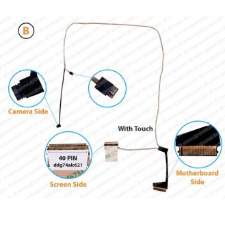 (B) ( 40 Pin Screen Side ) ( With Touch ) DDG74ALC621, 926727-001, 926840-001 