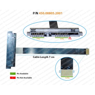 Hdd Cable for DELL INSPIRON 15U, 15-3000, 15-3551, 15-3552, 15-3555, 15-3452, 15-5551, 15-5552, 14-3452 450.08805.2001 IRIS-15 2SP SATA Hard Drive Connector