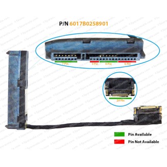 Hdd Cable For HP Pavilion Presario CQ32, G32, DV4-4000, DV6-3000, DV6-7000, DV7-4000, DV3-4000, DV7-5000, DM4-1000, DM4-2000, DM4-3000, DM4-4000, DM1, DV6-6000, DV7-6000, Envy DV7-7000, 6017b0258901, 6017B0309001 SATA Hard Drive Connector Length 6 CM