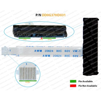 Hdd Cable For HP Pavilion 17-AB, 17AB, 17-W, 17W, G37, DD0G37HD31 SATA Hard Drive Connector