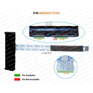 HDD Cable For Lenovo Legion IdeaPad GY530, Y530, Y540, Y545, Y530-15Y530, Y530P, Y7000, Y7000P, NBX0001TC00, EY515 SATA Hard Drive Connector ( Length 8 cm )