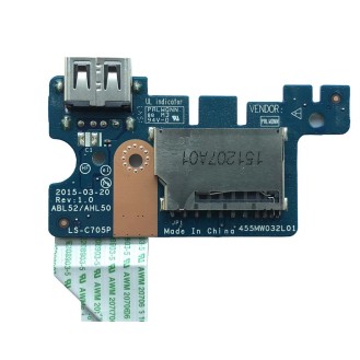 USB SD CARD READER BOARD W/CABLE For HP 15-AC 15-AF 15-AY 15-B SERIES 813953-001 ABL52/ABL50 LS-C705P