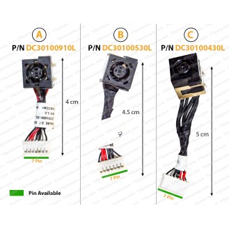 DC Power Jack For Dell Latitude E4200, E4300, E4310, E6420 Series, 0U374D, U374D, E4200, E4300, JAZ00, J90M8, 0J90M8, JAL10, G72VP, 0G72VP, 0CJ48C, 161F,  F161F, DC30100530L, DC301004A0L, DC30100430L